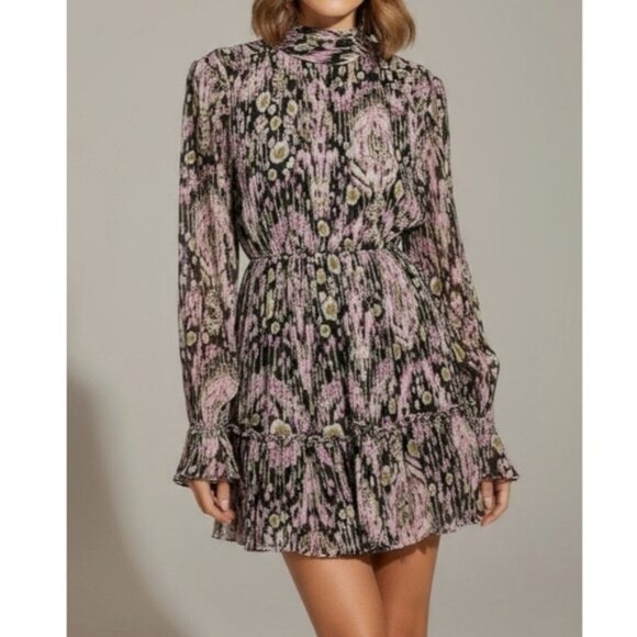 HEMANT & NANDITA Kari Short Dress, Black, Large - Picture 2 of 14